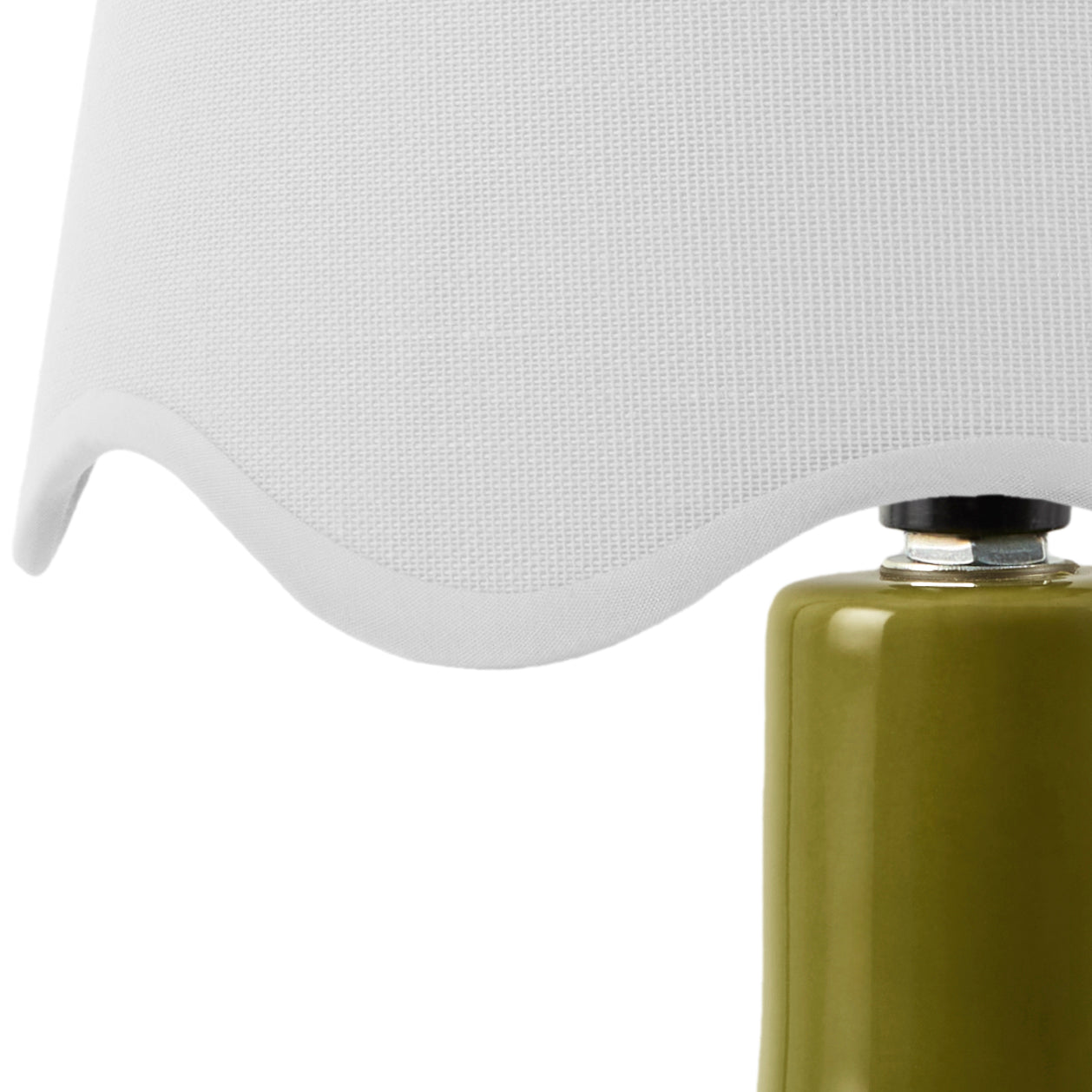 Maine Cottage Droplet Oval Green Ceramic Table Lamp with Scallop Shade | Maine Cottage® 