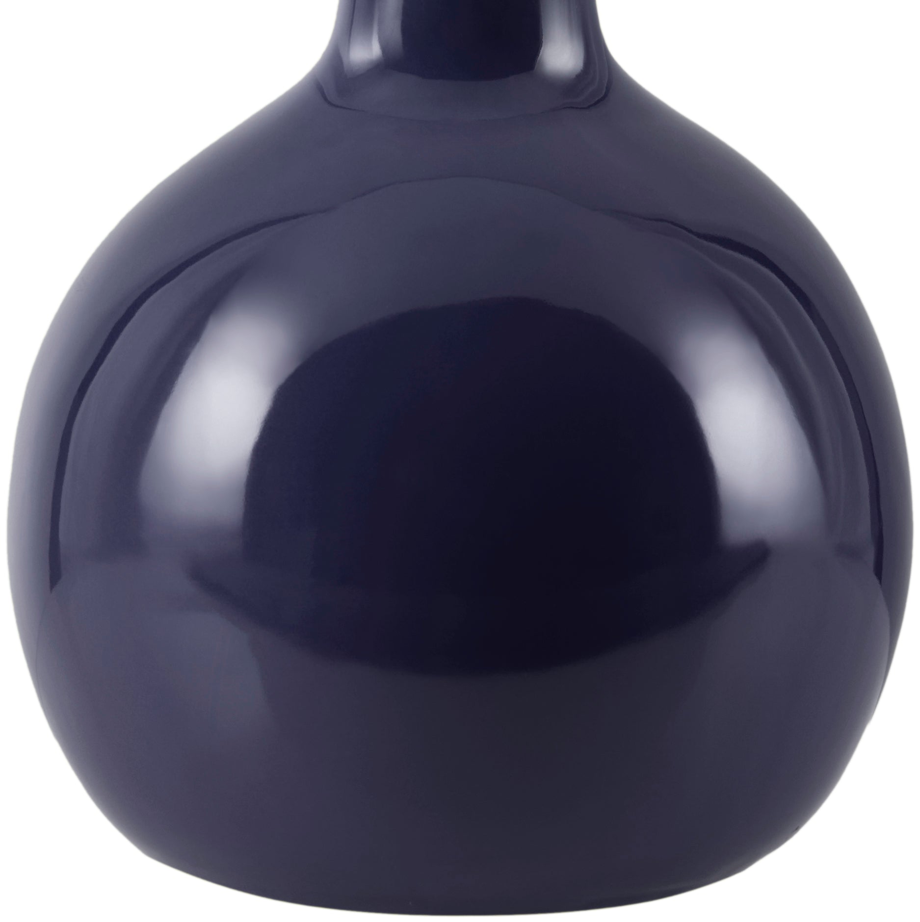 Maine Cottage Droplet Oval Navy Ceramic Table Lamp with Scallop Shade | Maine Cottage® 