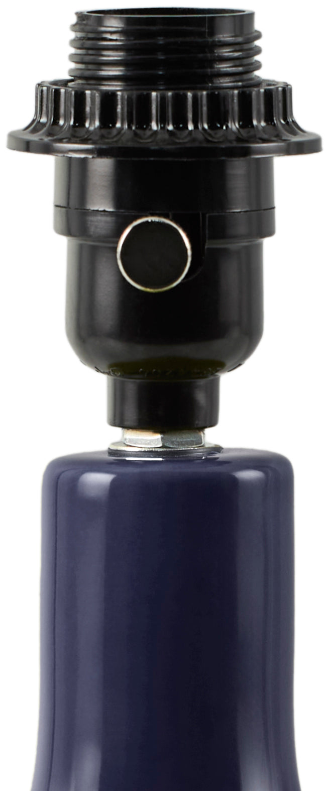 Maine Cottage Droplet Oval Navy Ceramic Table Lamp with Scallop Shade | Maine Cottage® 