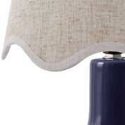 Maine Cottage Droplet Oval Navy Ceramic Table Lamp with Scallop Shade | Maine Cottage® 