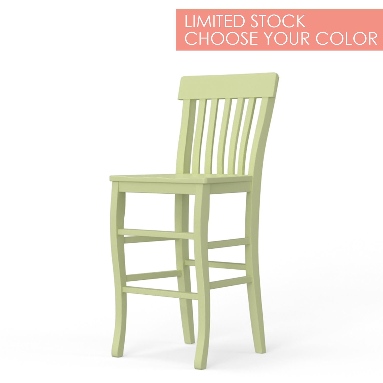 Maine Cottage Maine Cottage Cokie Bar Stool | Painted Wooden Bar Stool 