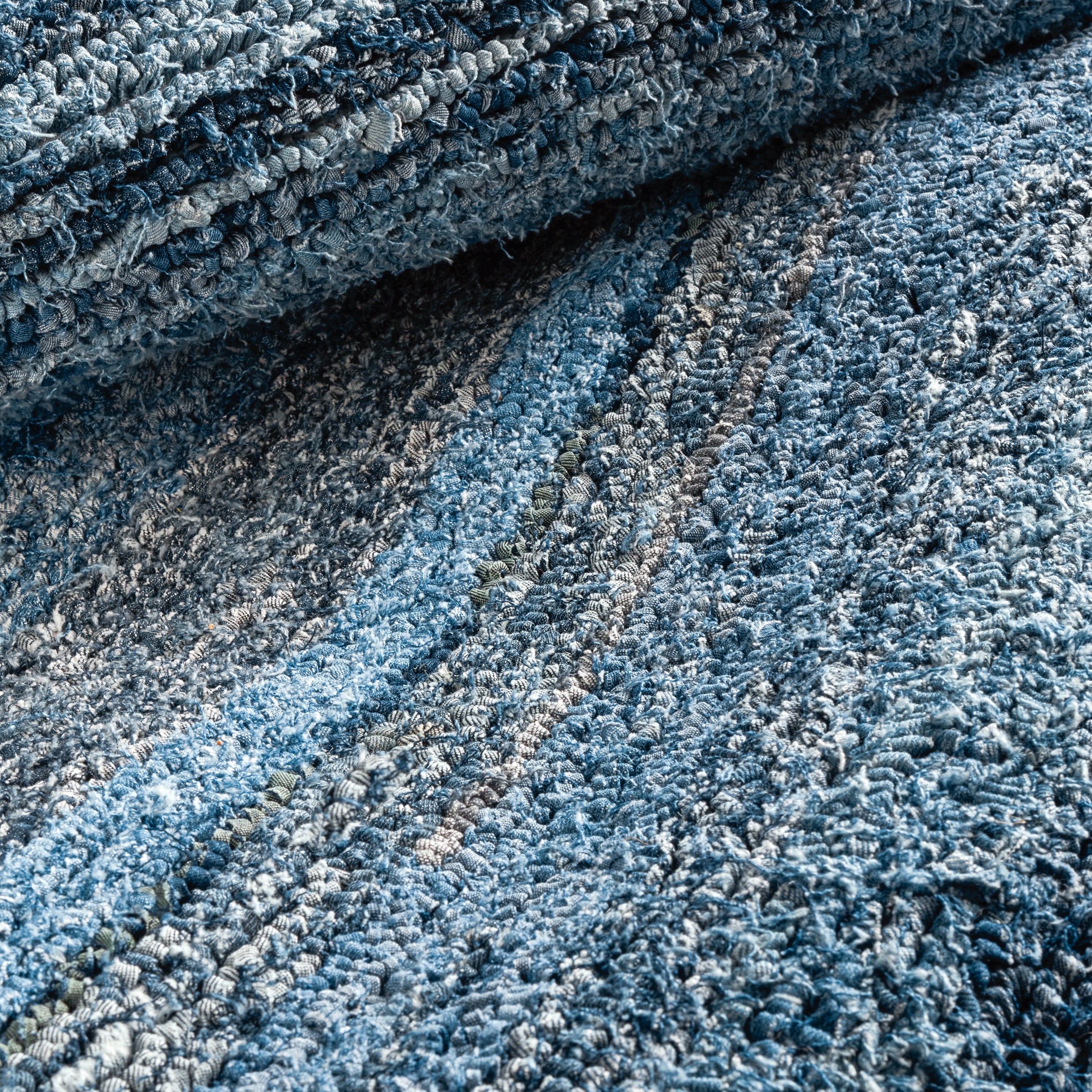 Denim Chindi Blue Hand Hooked Cotton Rug | Rugs | Maine Cottage®
