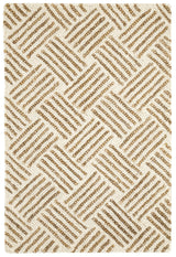 Layers Ochre Hand Hooked Wool Rug