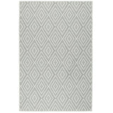 Diamond Platinum/White Machine Washable Rug