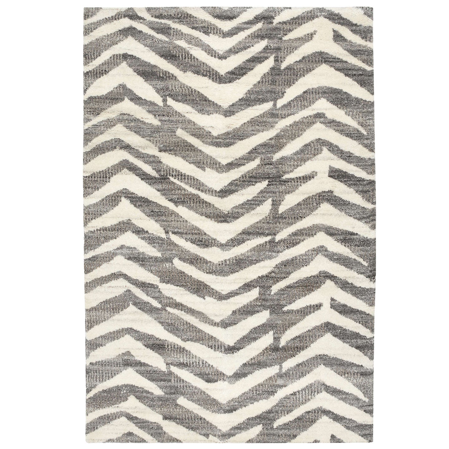 Farah Grey Hand Knotted Wool Rug