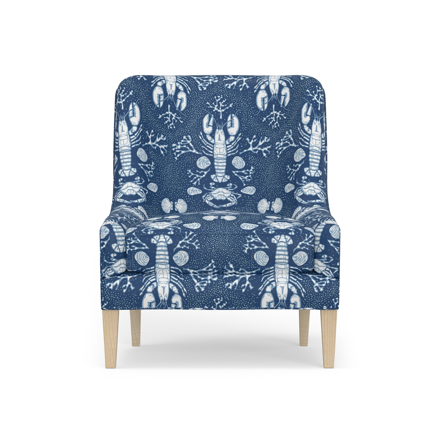 Maine Cottage Hazel Chair | Colorful Armless Chair | Upholstered Coastal Chair  