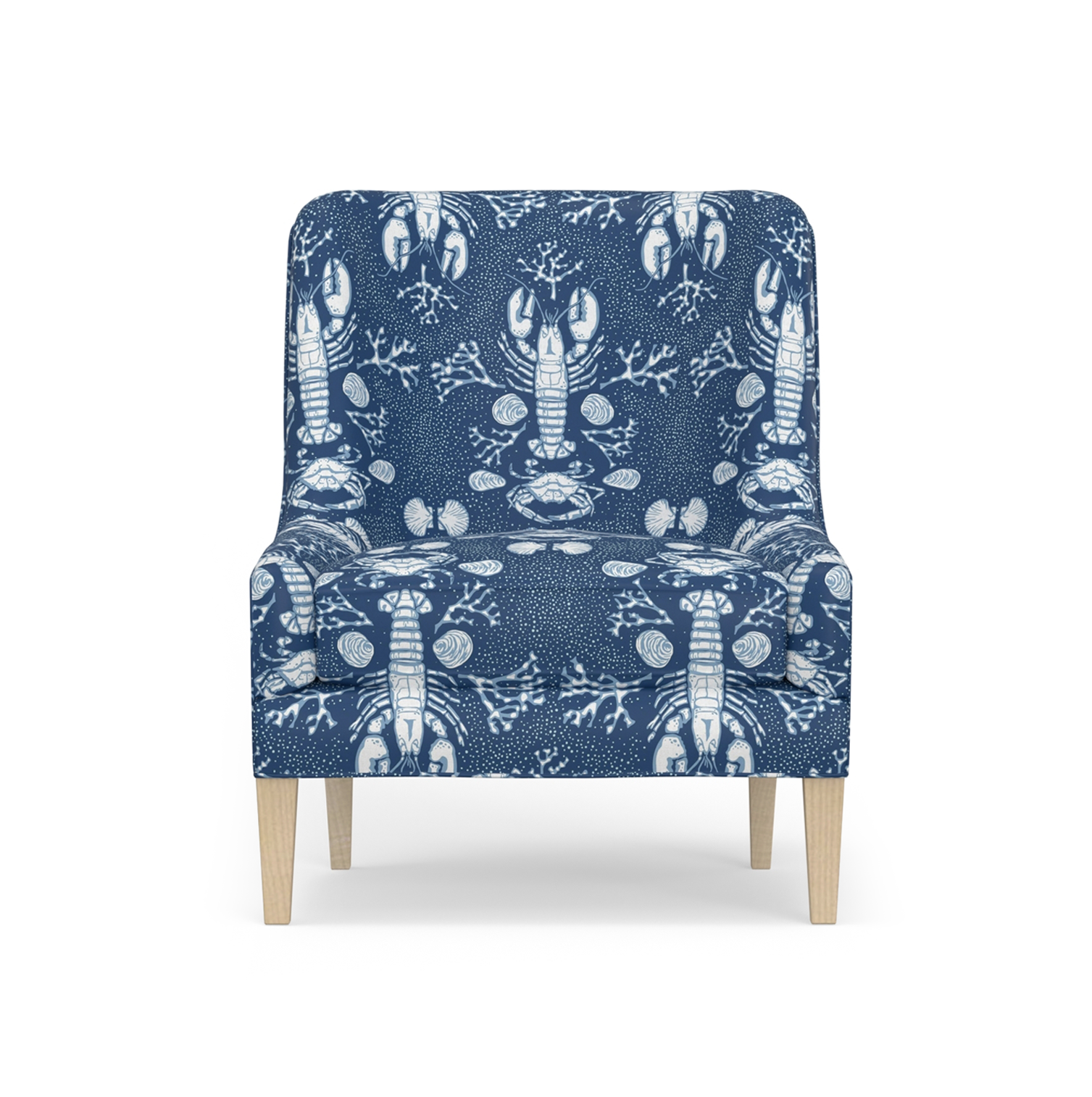 Maine Cottage Hazel Chair | Colorful Armless Chair | Upholstered Coastal Chair  