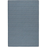 Herringbone Navy Machine Washable Rug