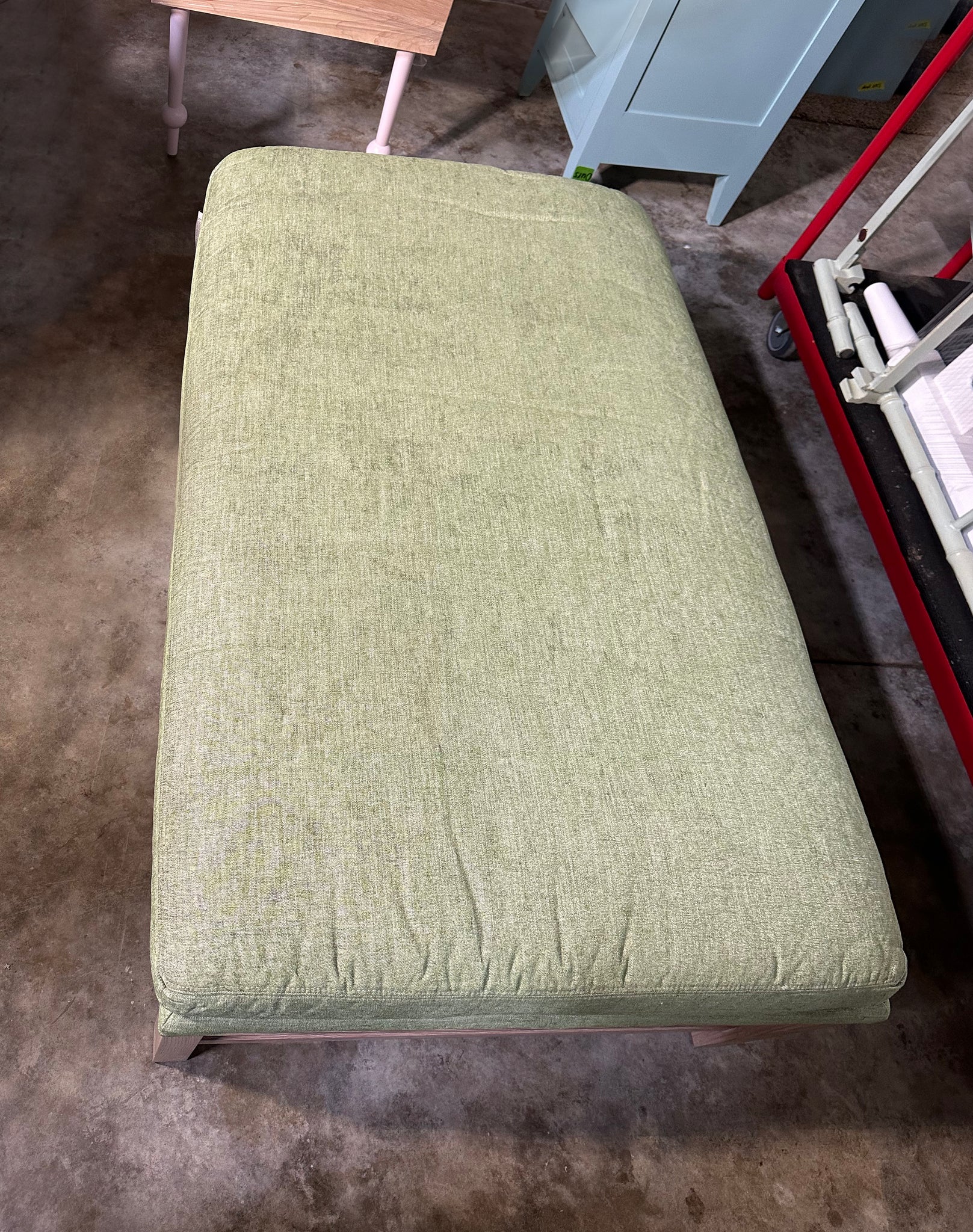Shelby Bench in Pebble Washed: Sage - SAMPLE SALE