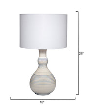 Blue Pinstripe Table Lamp