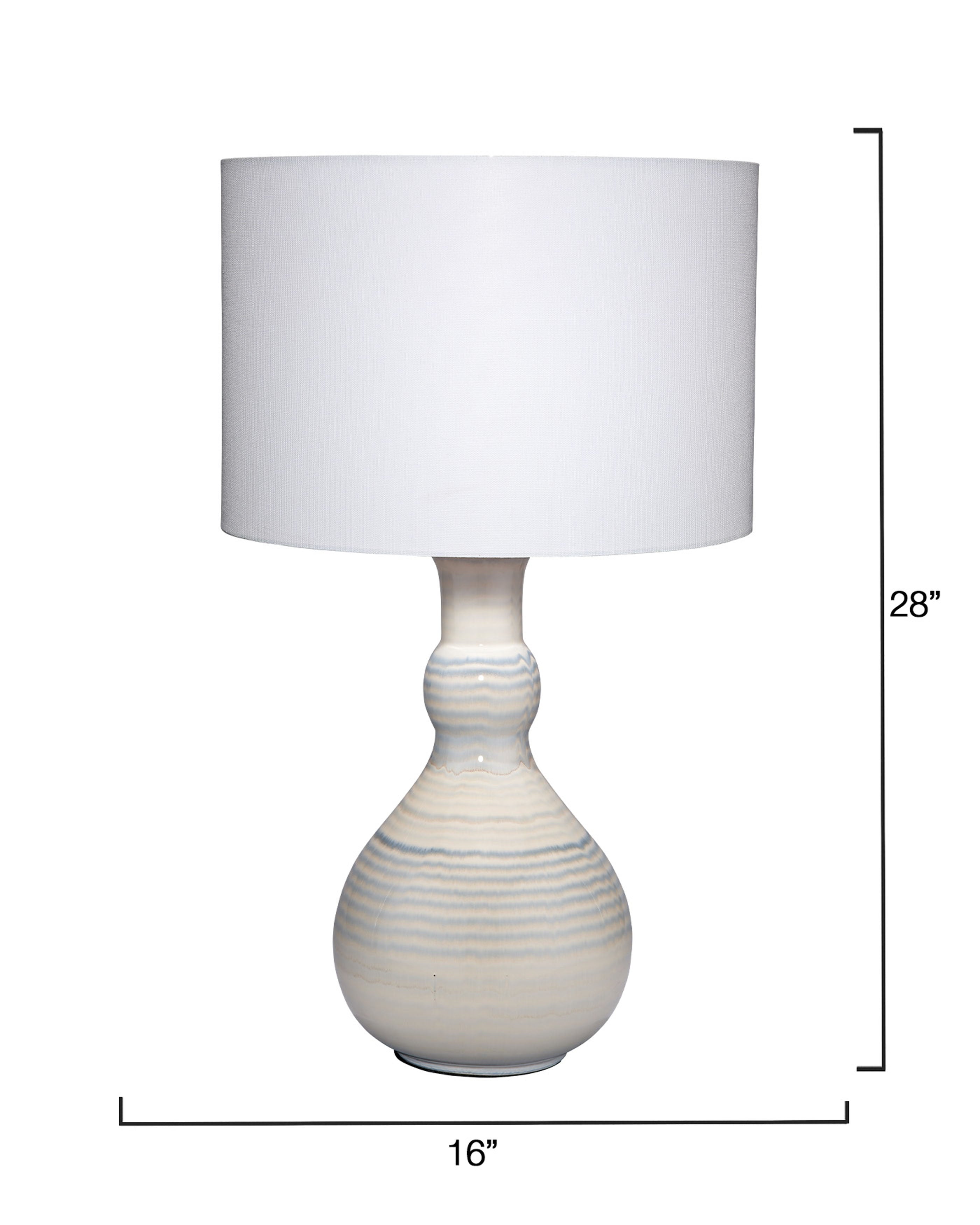 Blue Pinstripe Table Lamp