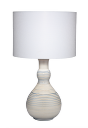 Blue Pinstripe Table Lamp