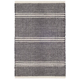 Malta Black/Ivory Woven Wool Rug