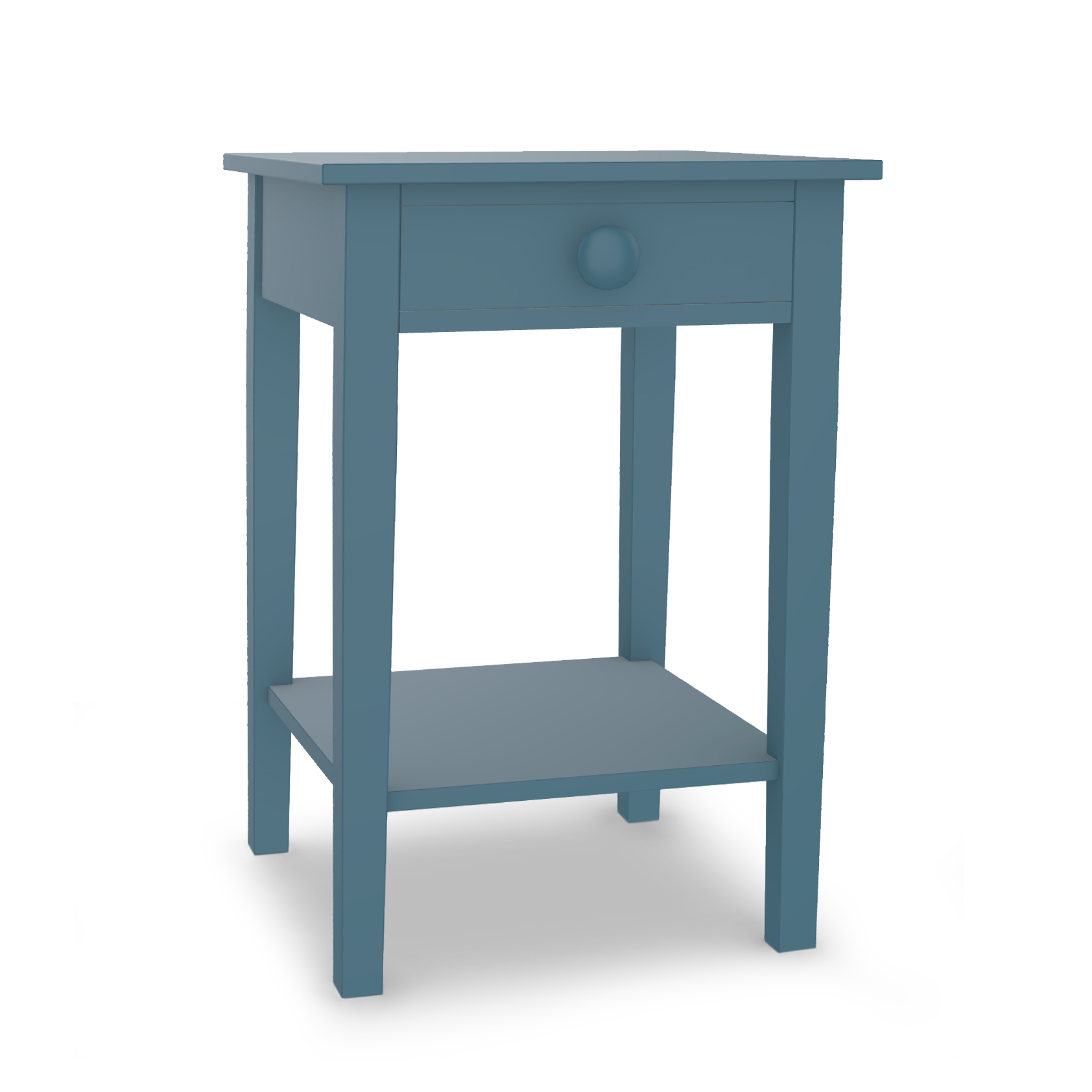 Addy Side Table with Shelf in Bluestone - SAMPLE SALE