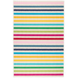Rainbow Stripe Multi Machine Washable Rug