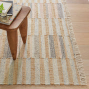 Maine Cottage Ravel Stripe Blue Handwoven Wool Rug - 2' x 3' Rug 