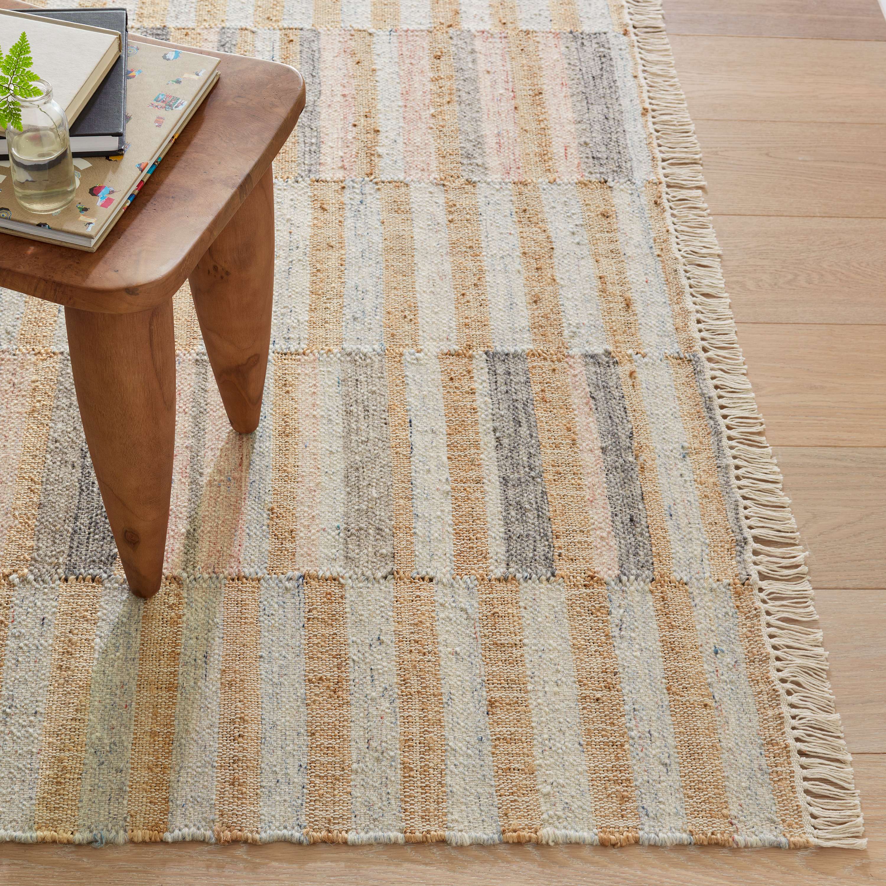 Maine Cottage Ravel Stripe Blue Handwoven Wool Rug - 2' x 3' Rug 