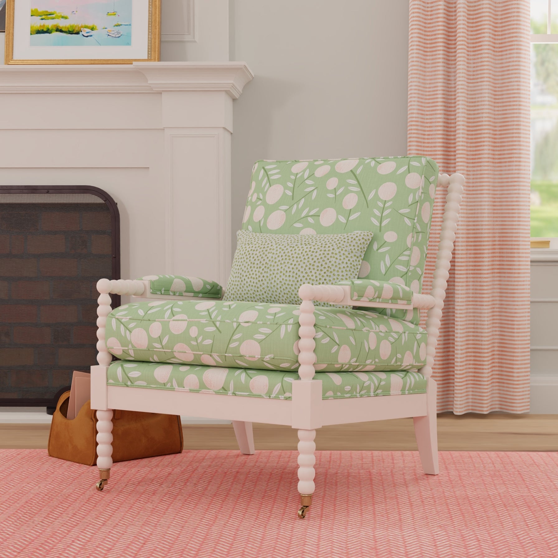 Maine Cottage Tilly Chair | Custom Coastal Armchair | Colorful Occasional Chair 