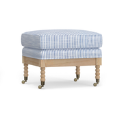 Tilly Spool Ottoman - Natural Wood