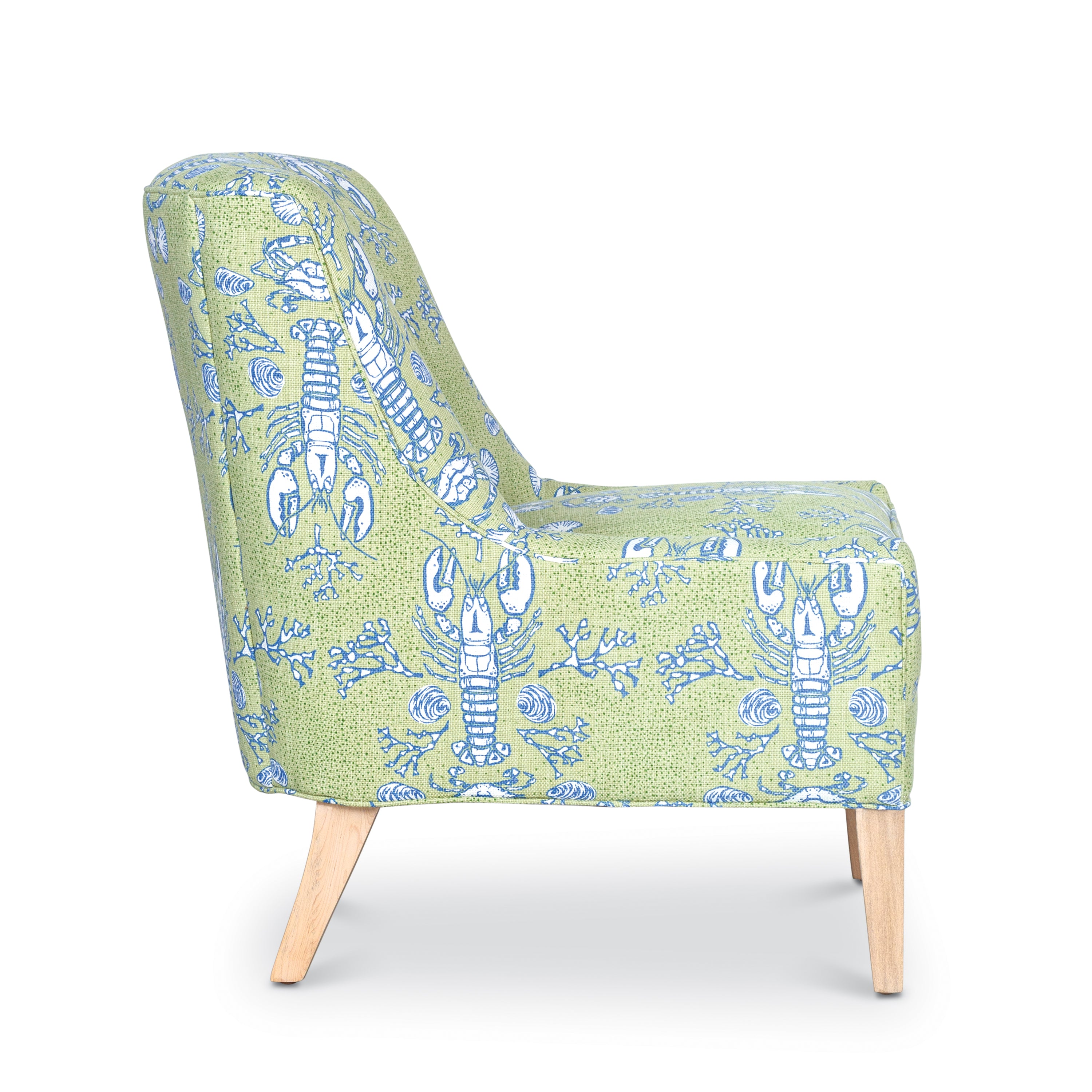Maine Cottage Hazel Chair | Colorful Armless Chair | Upholstered Coastal Chair  