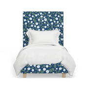 Annie Upholstered Twin Bed in Let's Grove: Marine - SAMPLE SALE