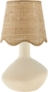 Maine Cottage Droplet Oblong Cream Ceramic Table Lamp with Scallop Shade | Maine Cottage® 