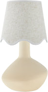 Maine Cottage Droplet Oblong Cream Ceramic Table Lamp with Scallop Shade | Maine Cottage® 