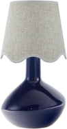 Maine Cottage Droplet Oblong Navy Ceramic Table Lamp with Scallop Shade | Maine Cottage® 
