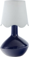 Maine Cottage Droplet Oblong Navy Ceramic Table Lamp with Scallop Shade | Maine Cottage® 