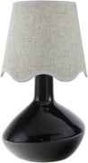 Maine Cottage Droplet Oblong Black Ceramic Table Lamp with Scallop Shade | Maine Cottage® 