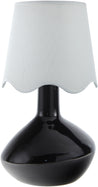 Maine Cottage Droplet Oblong Black Ceramic Table Lamp with Scallop Shade | Maine Cottage® 