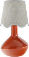 Maine Cottage Droplet Oblong Red Ceramic Table Lamp with Scallop Shade | Maine Cottage® 