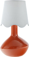 Maine Cottage Droplet Oblong Red Ceramic Table Lamp with Scallop Shade | Maine Cottage® 
