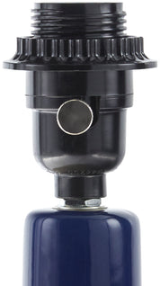 Maine Cottage Droplet Oblong Navy Ceramic Table Lamp with Scallop Shade | Maine Cottage® 