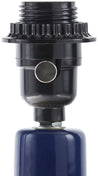 Maine Cottage Droplet Oblong Navy Ceramic Table Lamp with Scallop Shade | Maine Cottage® 