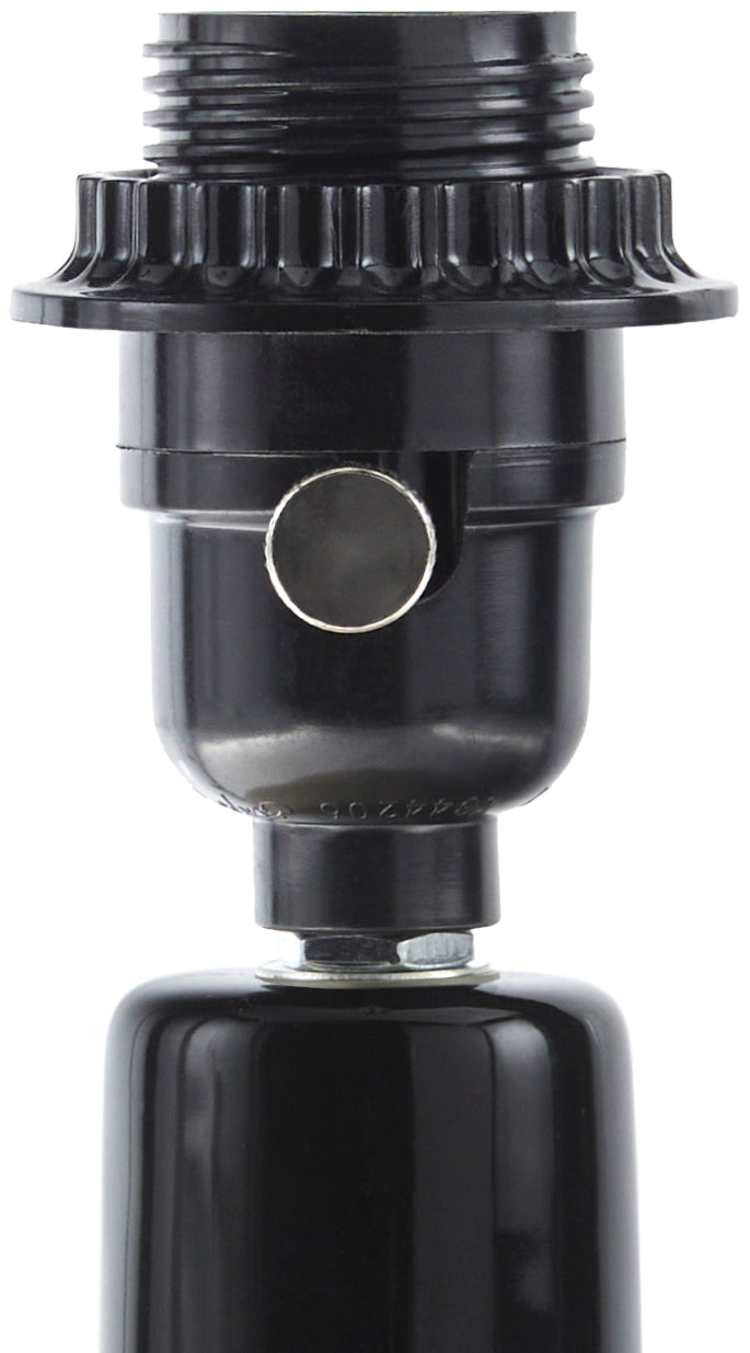 Maine Cottage Droplet Oblong Black Ceramic Table Lamp with Scallop Shade | Maine Cottage® 