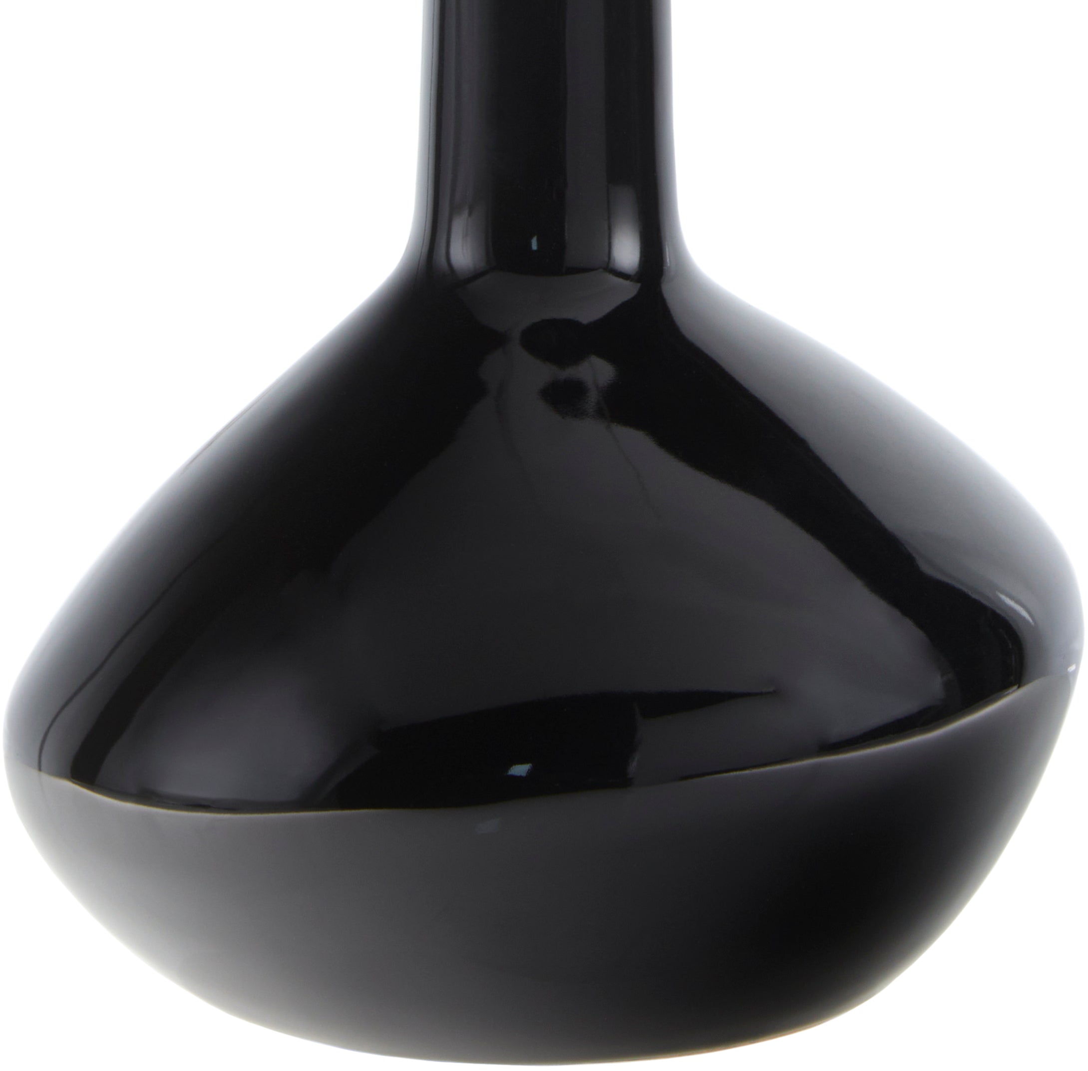 Maine Cottage Droplet Oblong Black Ceramic Table Lamp with Scallop Shade | Maine Cottage® 
