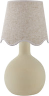 Maine Cottage Droplet Oval Cream Ceramic Table Lamp with Scallop Shade | Maine Cottage® 
