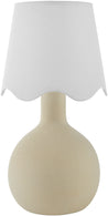 Maine Cottage Droplet Oval Cream Ceramic Table Lamp with Scallop Shade | Maine Cottage® 