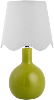 Maine Cottage Droplet Oval Green Ceramic Table Lamp with Scallop Shade | Maine Cottage® 