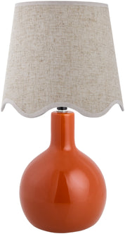 Maine Cottage Droplet Oval Red Ceramic Table Lamp with Scallop Shade | Maine Cottage® 