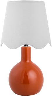 Maine Cottage Droplet Oval Red Ceramic Table Lamp with Scallop Shade | Maine Cottage® 