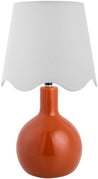 Maine Cottage Droplet Oval Red Ceramic Table Lamp with Scallop Shade | Maine Cottage® 