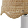 Maine Cottage Droplet Oval White Ceramic Table Lamp with Scallop Shade | Maine Cottage® 