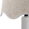 Maine Cottage Droplet Oval White Ceramic Table Lamp with Scallop Shade | Maine Cottage® 