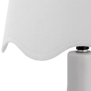 Maine Cottage Droplet Oval White Ceramic Table Lamp with Scallop Shade | Maine Cottage® 