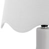 Maine Cottage Droplet Oval White Ceramic Table Lamp with Scallop Shade | Maine Cottage® 