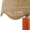 Maine Cottage Droplet Oval Red Ceramic Table Lamp with Scallop Shade | Maine Cottage® 