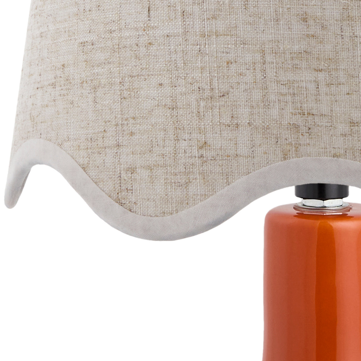 Maine Cottage Droplet Oval Red Ceramic Table Lamp with Scallop Shade | Maine Cottage® 