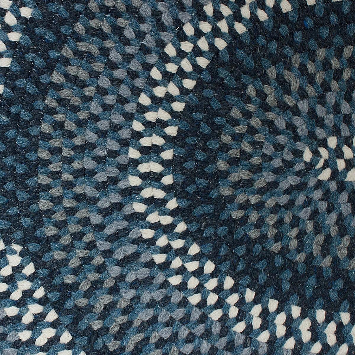 Cottage Braided Wool Rug - Dark Blue